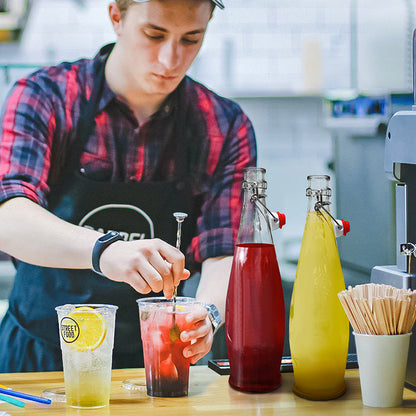 Swing Top Glass Bottle Sets | Teardrop Shape