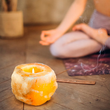 Pink Himalayan Salt Tea Light Holders | Natural Shape