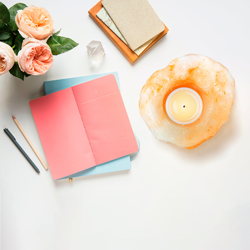 Pink Himalayan Salt Tea Light Holders | Natural Shape