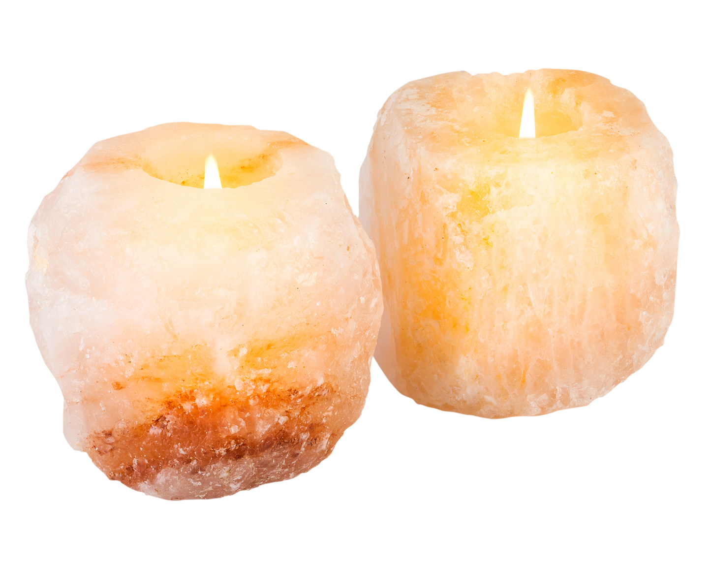 Pink Himalayan Salt Tea Light Holders | Natural Shape