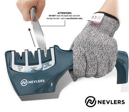 3 IN 1 Knife Sharpener & Gloves