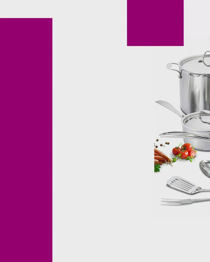 Stainless Steel Pots & Pans | Stainless Steel Lids - 10 PCS