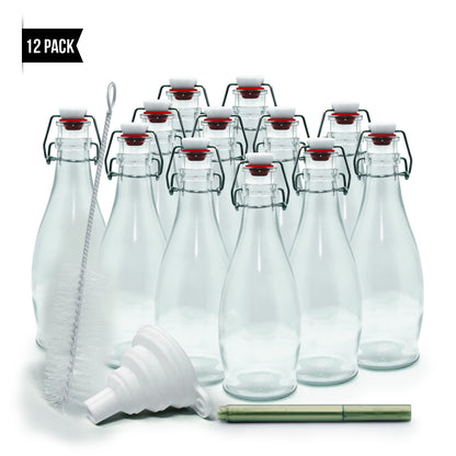 Swing Top Glass Bottle Sets | Teardrop Shape