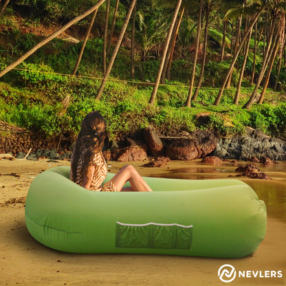 Inflatable Loungers - Green 2 Pack