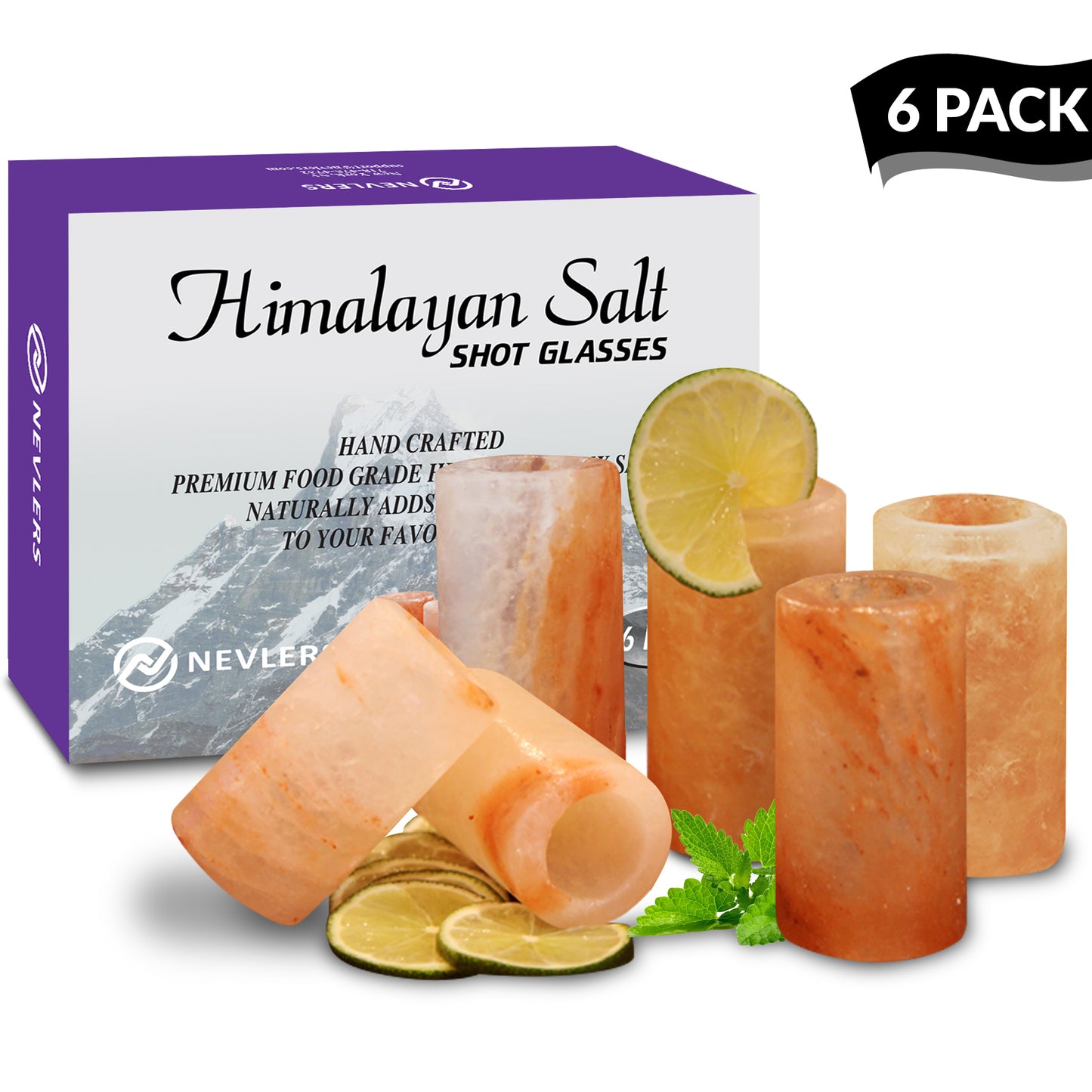 Himalayan Salt Shot Glasses | Round