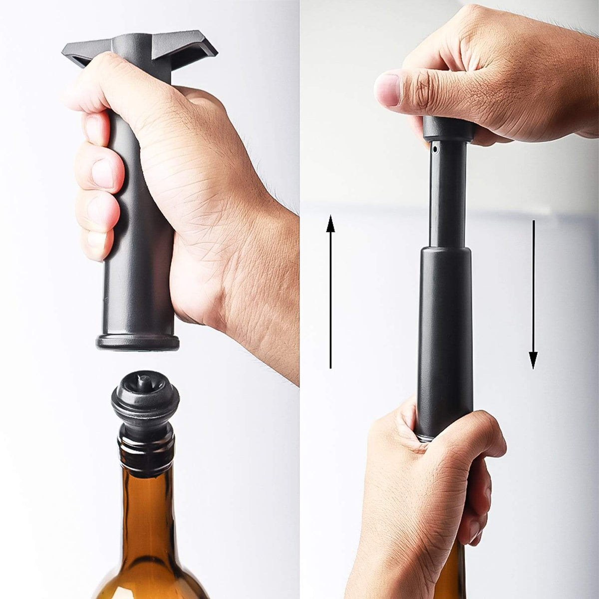 Wine Saver Vacuum Pump &amp; Stoppers With Aerator And Corkscrew